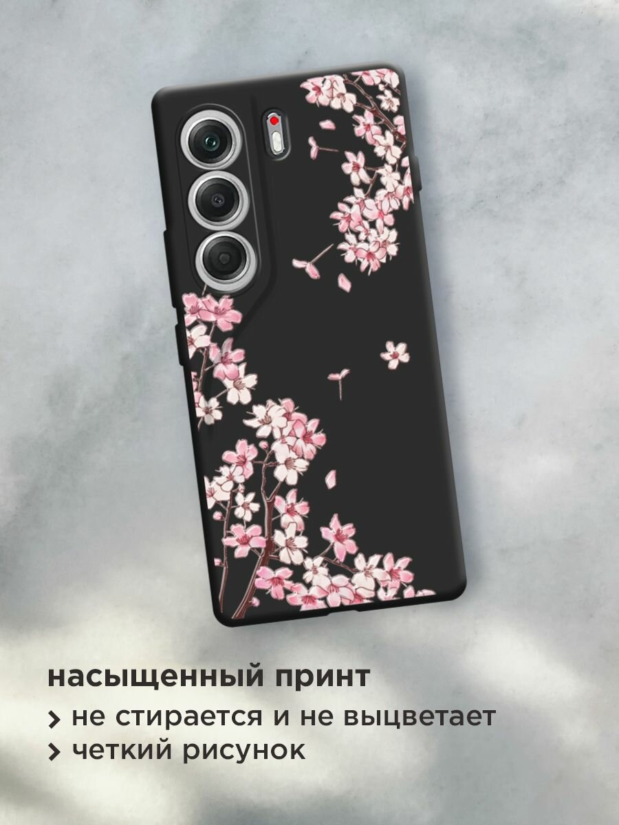 Чехол на Tecno Camon 40 / Текно Камон 40 с принтом "Ветви сакуры 5" — фото 1