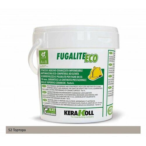фото Эпоксидная затирка kerakoll "fugalite", цвет тортора, для ванной, кухни, керамической плитки
