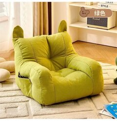 Прямой диван, механизм На пол, Трехуровневый трансформер, 38х38х38 см, зеленый