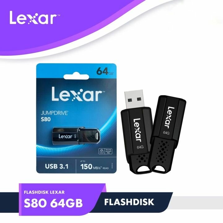 Флешка Lexar S80 Jumpdrive 64gb высококачественный USB-флеш-накопитель