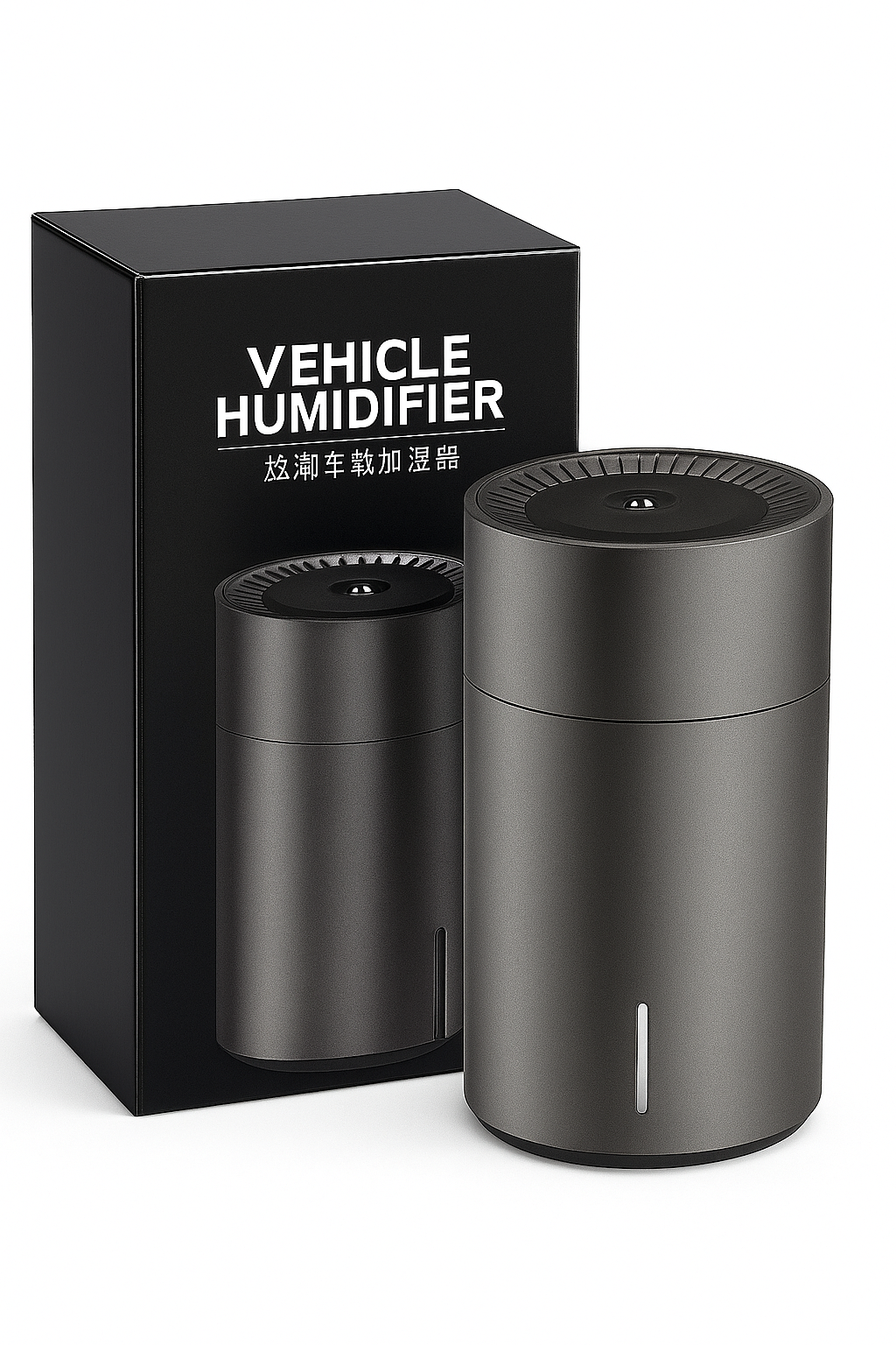 Автомобильный увлажнитель воздуха — Type-C, светодиодный индикатор, бесшумная работа, портативный мини-увлажнитель
