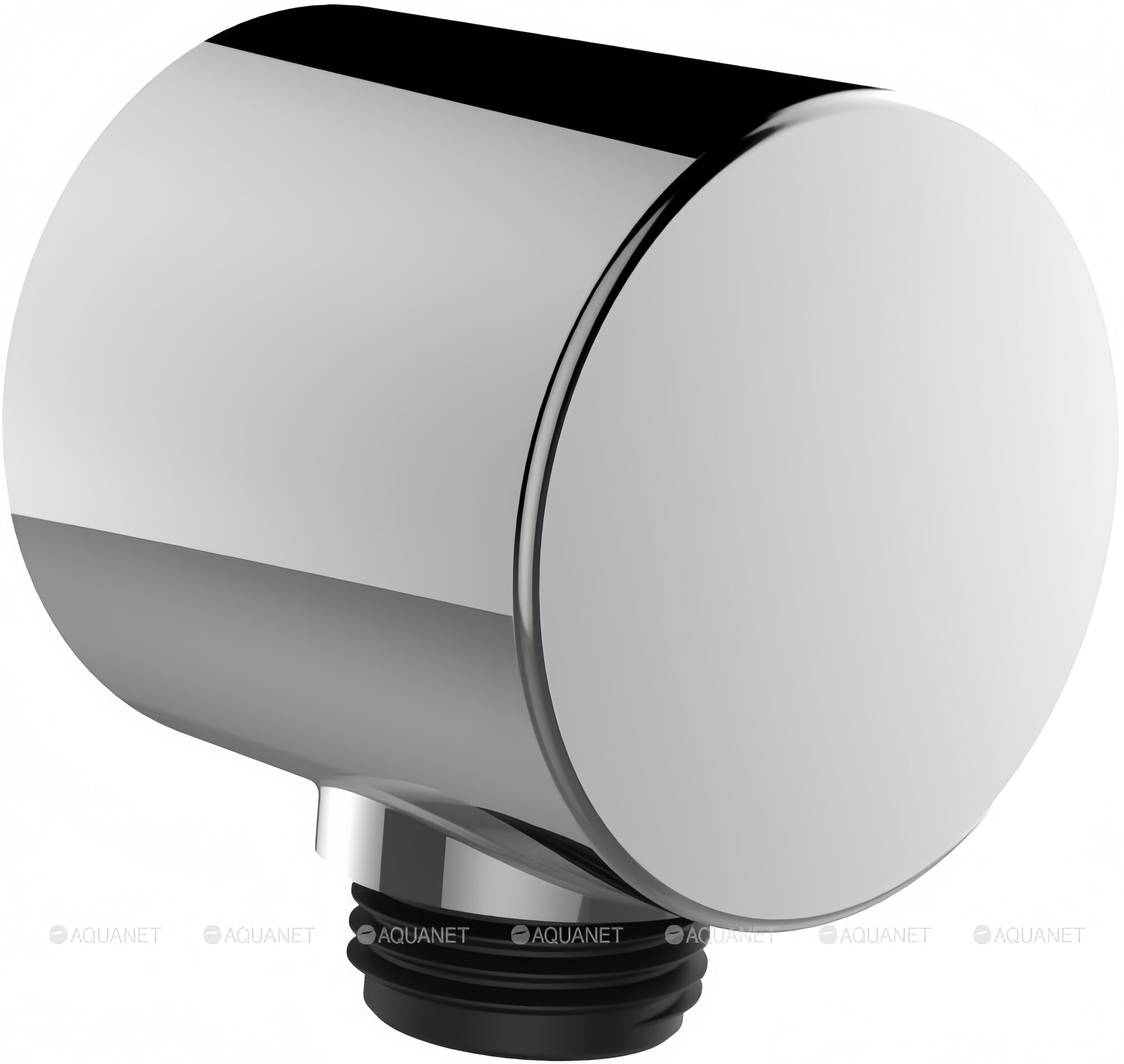 Шланговое подключение Aquanet Round для душа хромированное настенное 1/2