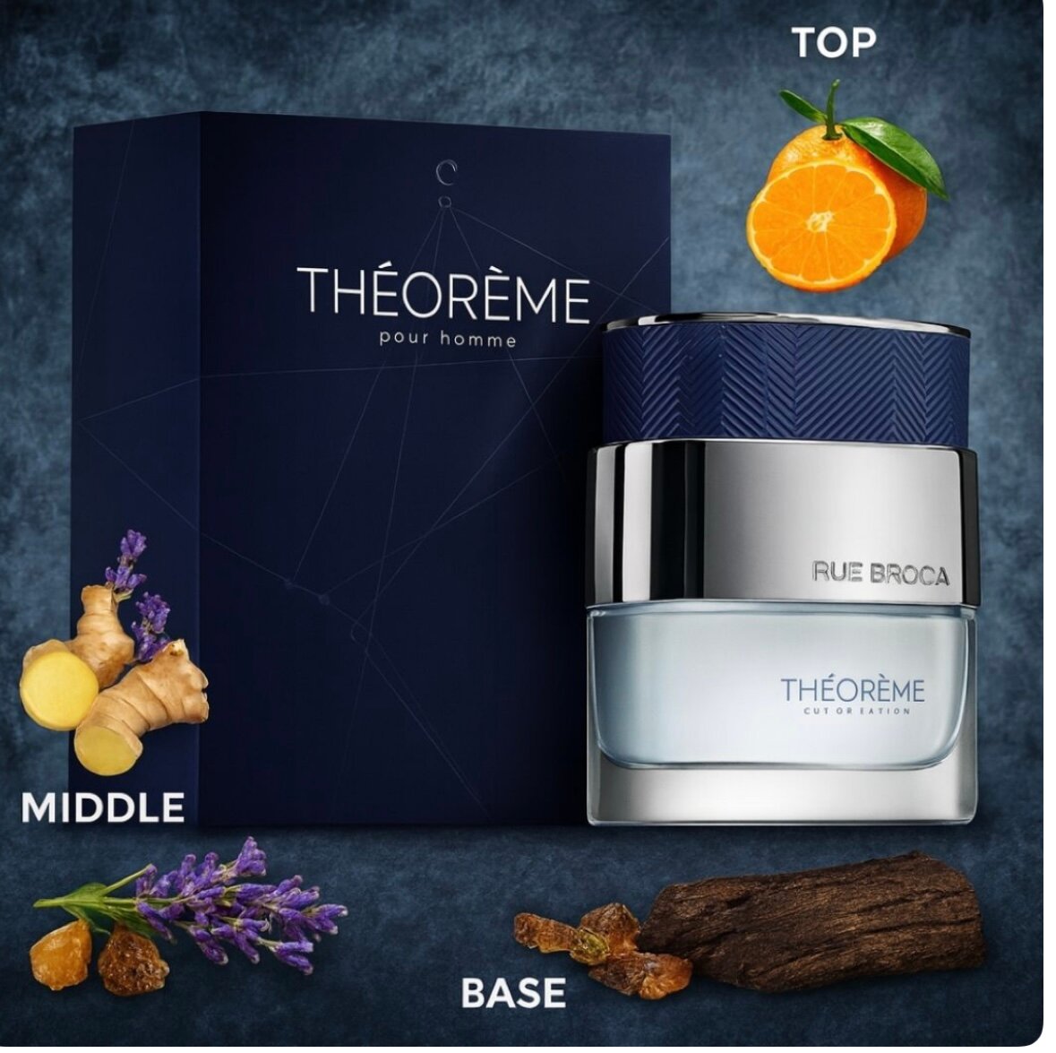 Туалетная вода "Theoreme Rue Broca", мужская, древесная, 90 мл