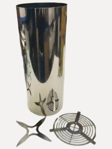 Изображение товара Корпус из нержавеющей стали на пушку Master (33 кВт), в комплекте с искрогасителем и защитной решеткой Диаметр-220 мм Длина-550 мм