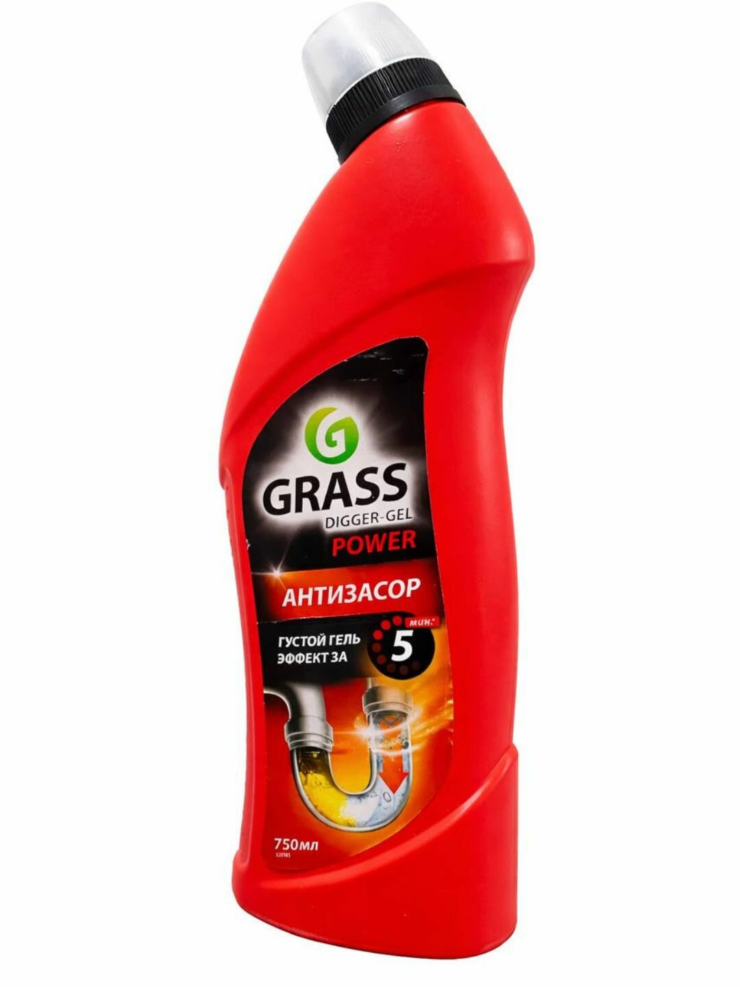 Гель для прочистки труб Grass Digger-Gel Power Антизасор, 750 мл