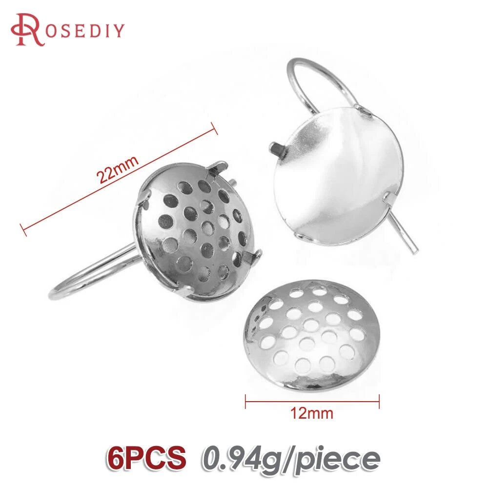 Круглые крючки для сережек Rosediy, латунь, золотистый цвет 56140-Platinum Color