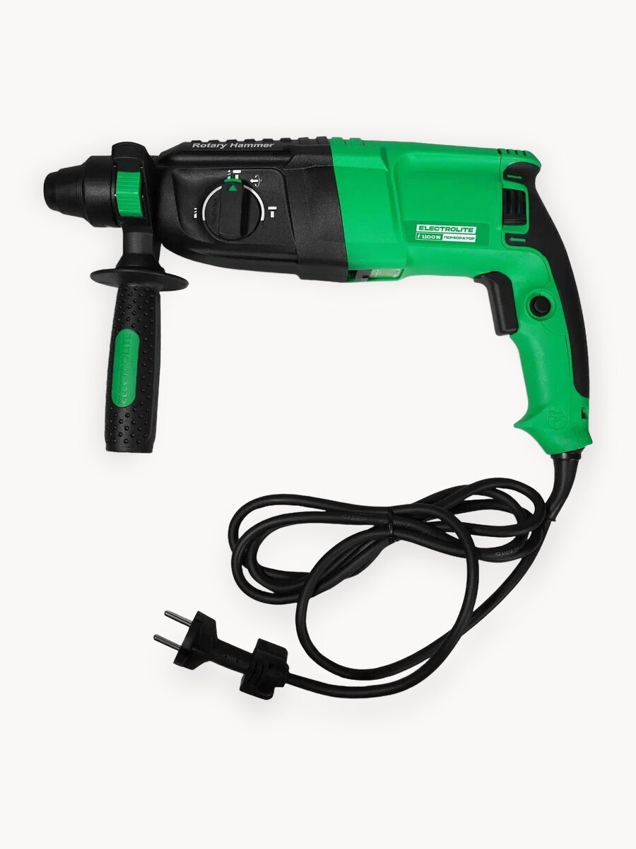Перфоратор ELECTROLITE П 1100 EL ( 1100 Вт, 4,2 Дж, 3 режима, SDS +, кейс, набор буров )
