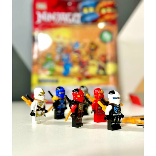 кружка для чая и кофе с принтом ниндзяго lego ninjago лего Набор фигурок Лего Ниндзяго 6 штук, Lego фигурки Ниндзяго высота 4,5 см