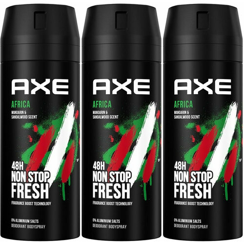 Дезодорант-спрей Axe AFRICA 150 мл, 3 шт. дезодорант спрей axe africa 3шт х 150 мл