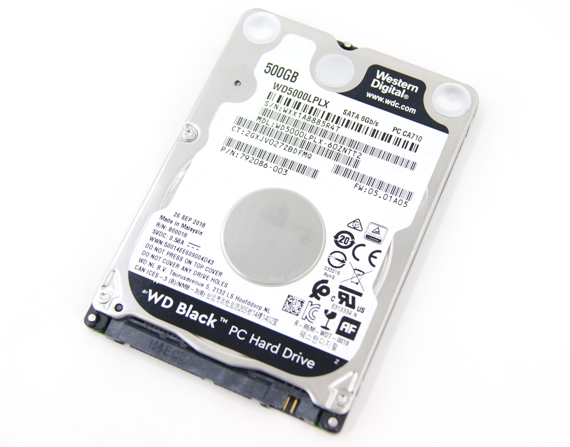 Жесткий диск Western Digital WD Black 500 ГБ WD5000LPLX