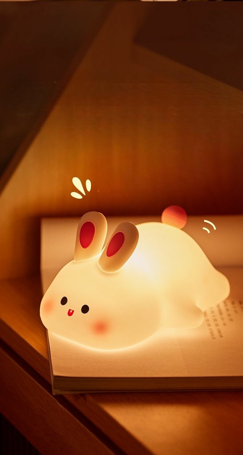 Ночник-светильник силиконовый для новорожденных Зайчик - фотография № 13