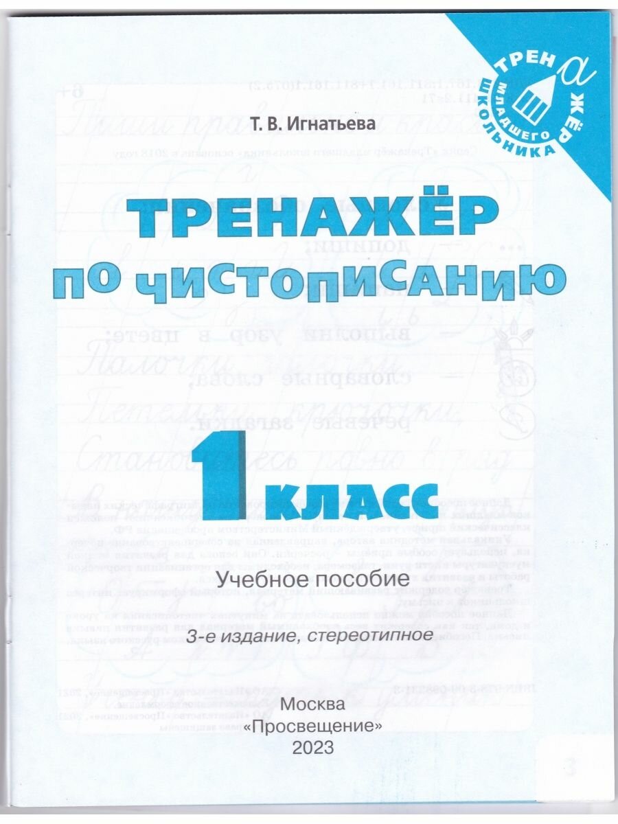 Русский язык. 1 класс. Тренажер по чистописанию. Учебное пособие - фото №2