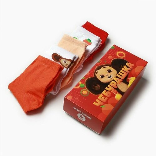 Носки  детские, подарочная упаковка, 5 пар, размер 14-16, мультиколор