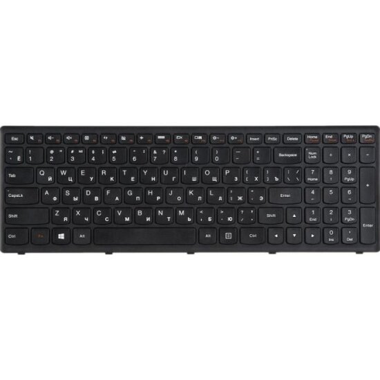 Клавиатура для ноутбука ROCKNPARTS Lenovo IdeaPad Flex 15 G500S G505 G505A G505G G505S S500 S510 S510p Z510 [25211091] [25211050] Black black frame гор. Enter
