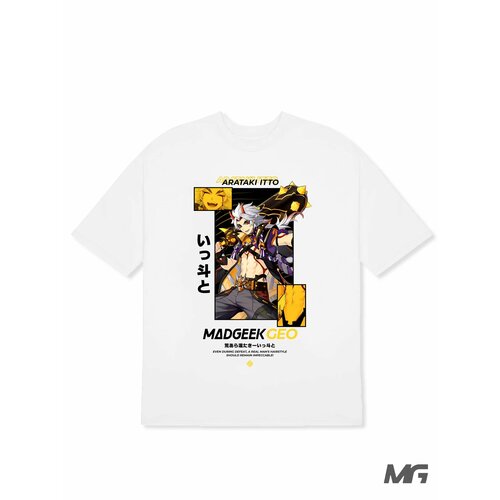 Футболка MADGEEK, размер XL, белый