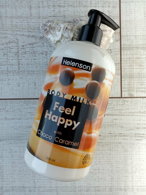 Молочко для тела Ощути Счастье (Шоколад и Карамель)- Helenson Body Milk Feel Happy (Choco Caramel), 500 мл