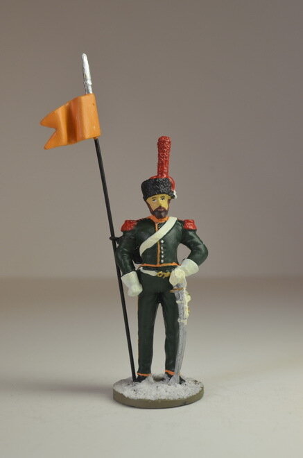 Оловянный солдатик 54мм, Сапер 13-го конно-егерского полка в парадной форме, 1808-1809 гг.