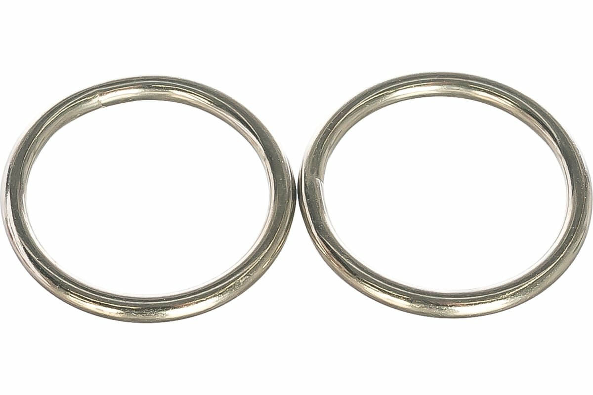 Европартнер кольцо D40 мм, высота 5 мм, полированное из нержавеющей стали, 2 шт