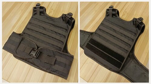 Изображение товара Бронежилет Бр2 (С документами, базовыми плитами и боковой защитой, КАП, стропами, "Сфера Бр2", черный.)