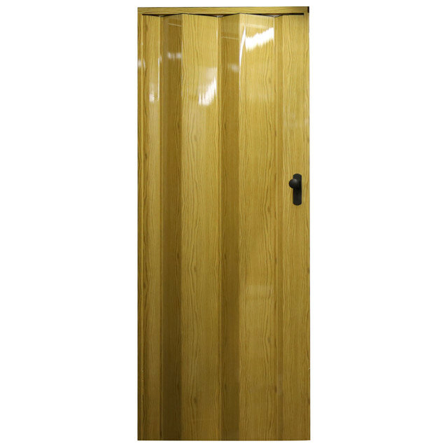 фото Дверь складная пвх l09 2030х860х12мм жёсткое соединение дуб классический