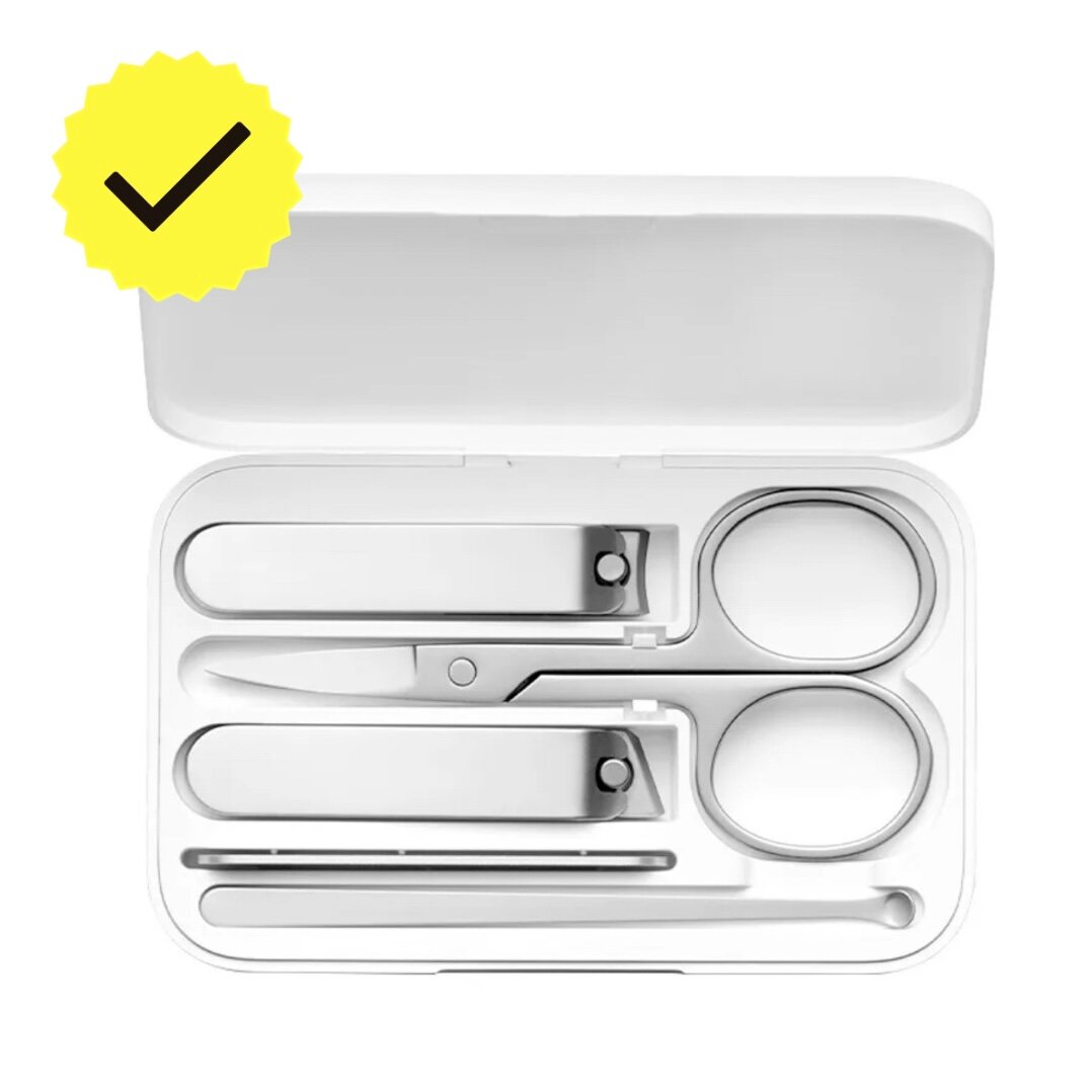 Маникюрный Набор Xiaomi Nail Clipper Five Piece Set, белый/серебристый, 5 предметов