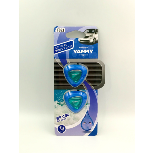 Kolibriya Yammy Liquid F023 Blue Squash Ароматизаторы салона автомобиля на дефлекторы Морской бриз 2,5 мл 2 шт
