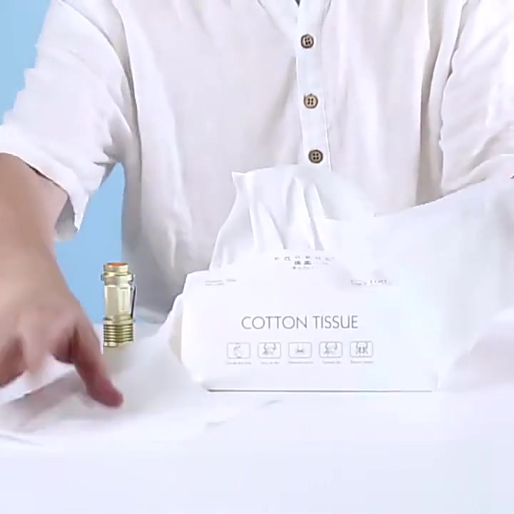 Одноразовые косметические хлопковые полотенца (салфетки) для лица KimHome Cotton Tissue, 80 штук — фото 1