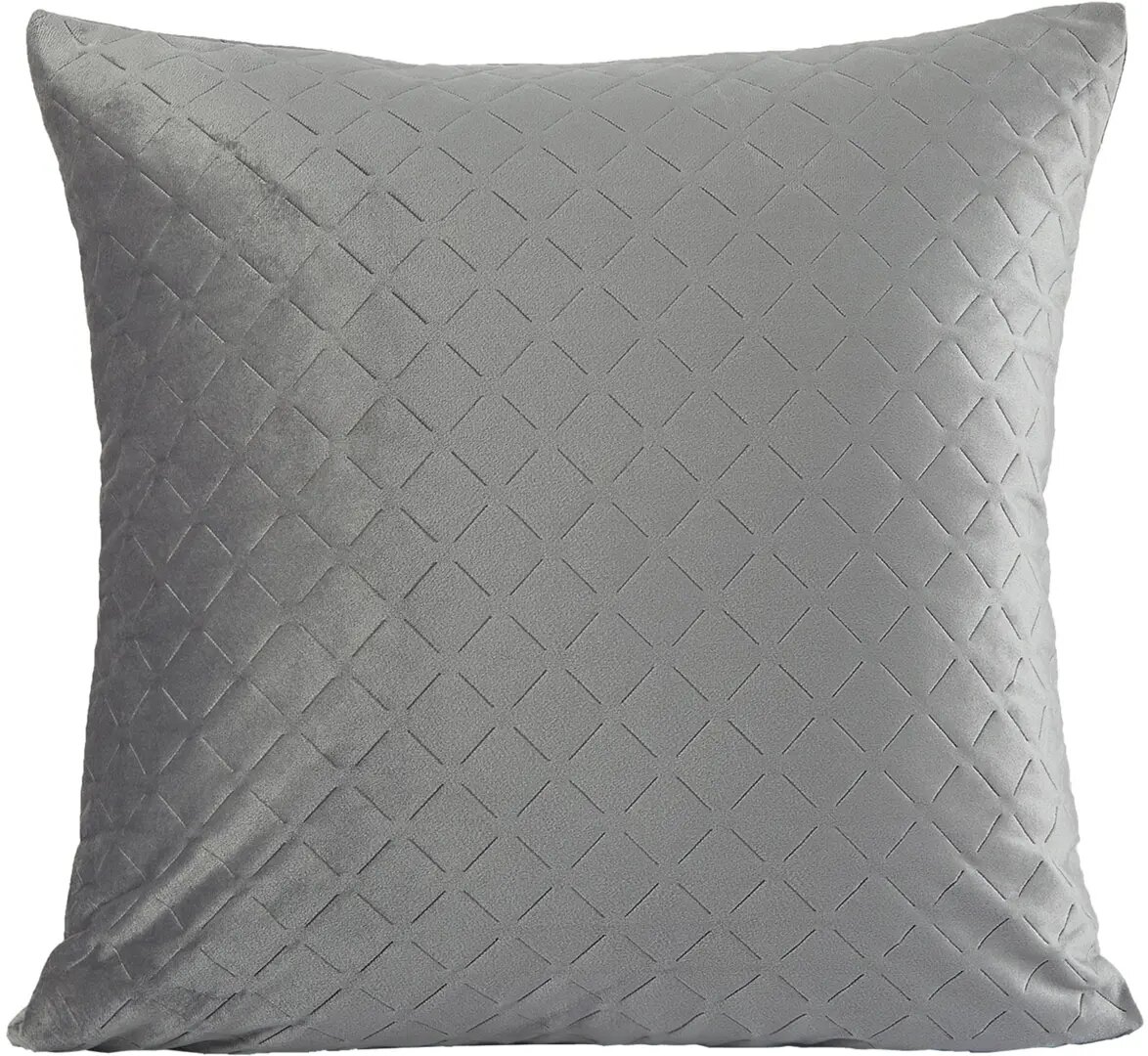 Подушка Velvet 50x50 см цвет серый Granit 3