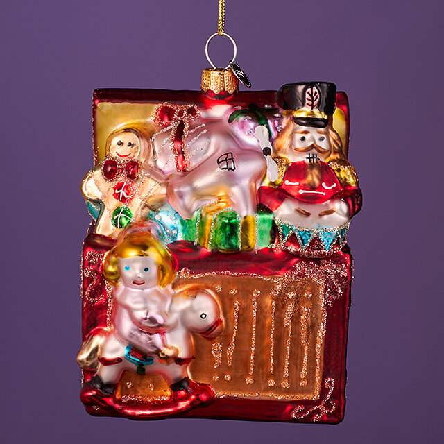 Елочная игрушка Сундук Бродячего Цирка 10 см, стекло, подарочная коробка, Winter Deco, 4060451-wd