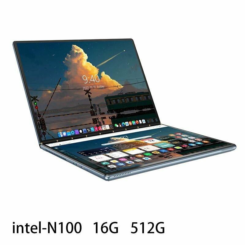 13,5" ноутбук 2 в 1 RUS Win, Intel N100 (3,4 ГГц), RAM 16 ГБ, SSD 512 ГБ, Intel UHD Graphics, Windows 11 Pro (Русский язык)