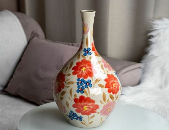 Керамическая ваза прато фьорито, 40 см, Kaemingk 851128 — фото 1