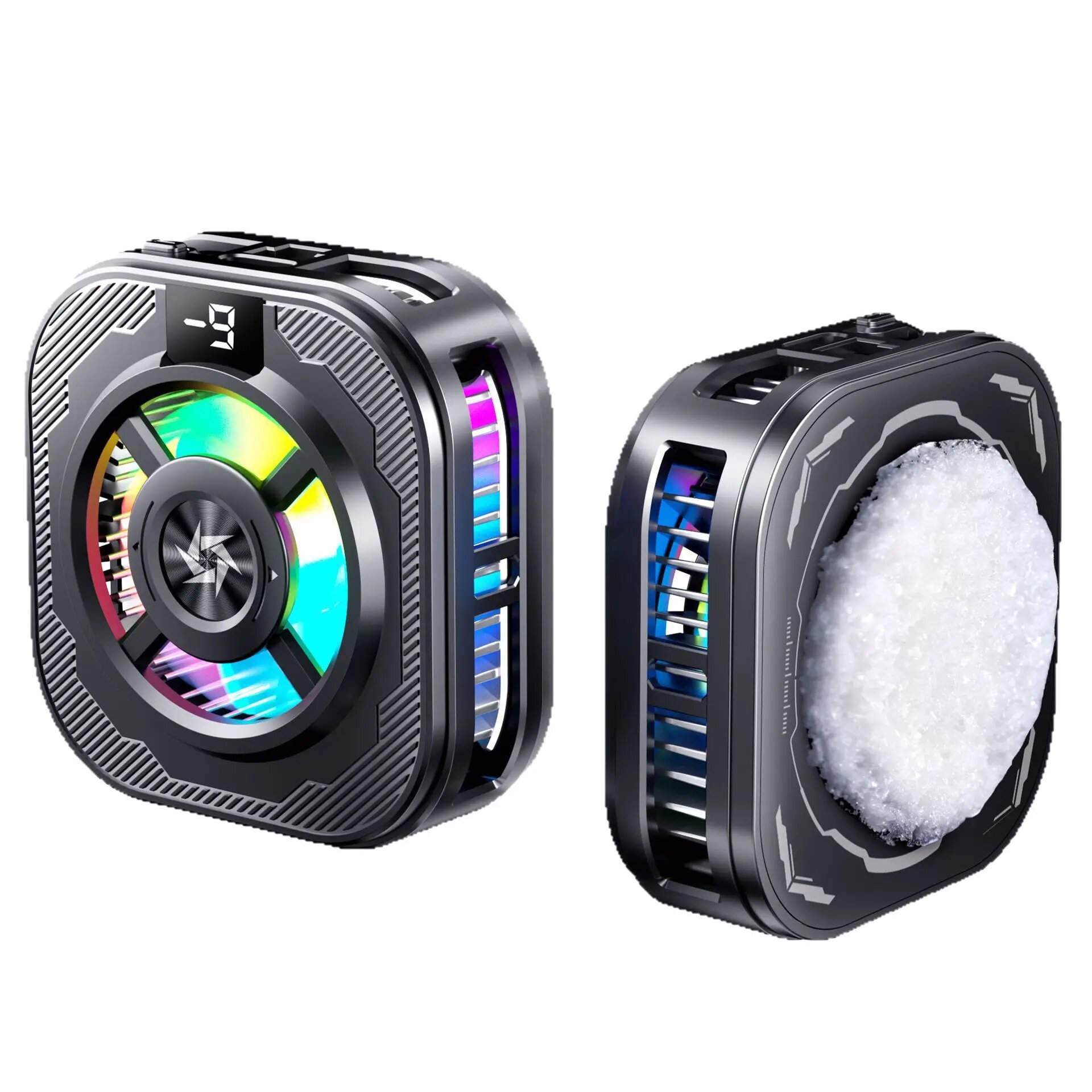 Новый полупроводниковый кулер для телефона с ледяным охлаждением, охлаждающий вентилятор с магнитным зажимом и цифровым дисплеем температуры для игровых телефонов