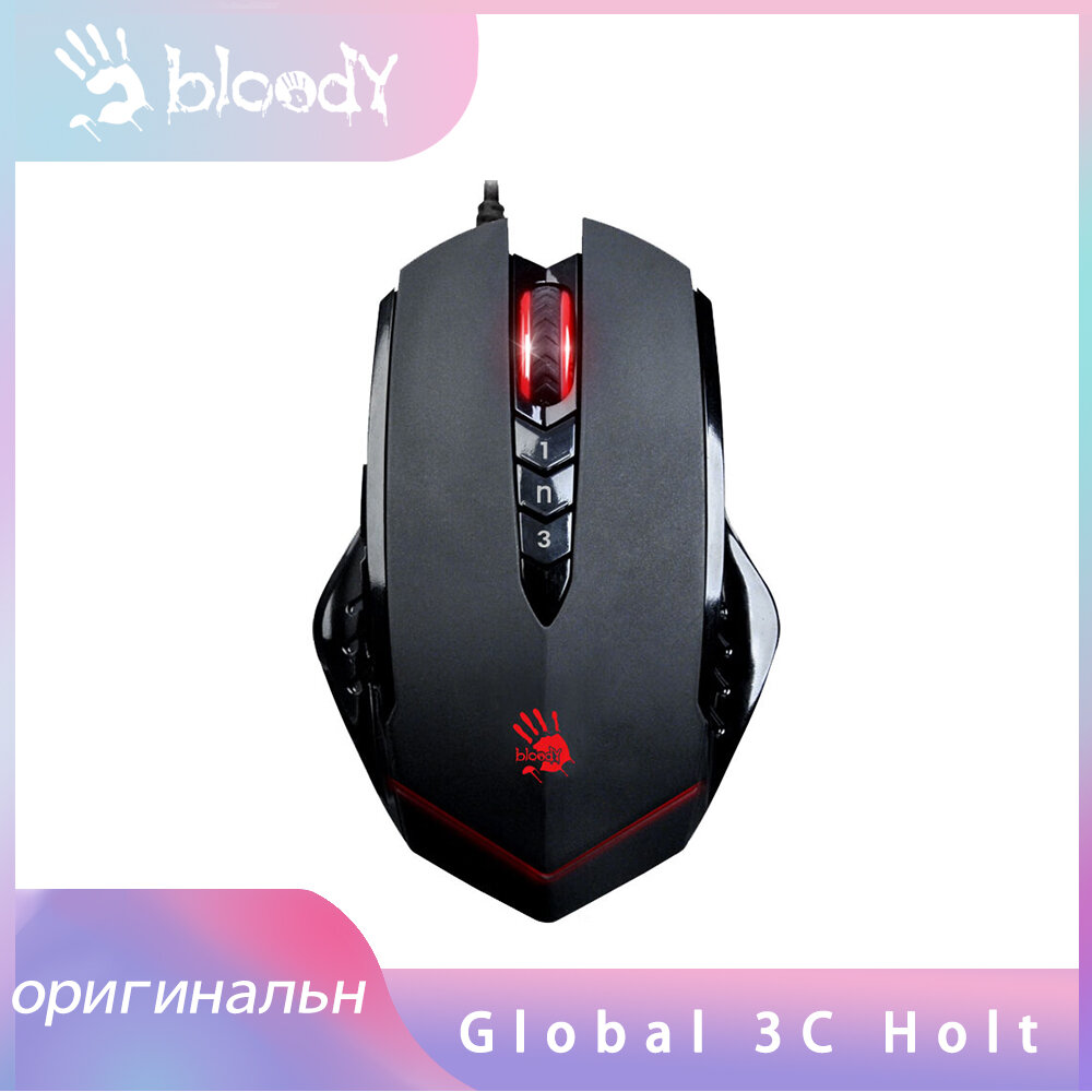 A4Tech Мышь A4Tech Bloody V8M Max черный оптическая (12000dpi) USB (8but)