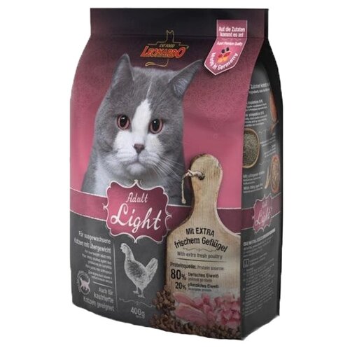 Сухой корм для стерилизованных кошек Leonardo Light профилактика избыточного веса, с птицей 7.5 кг