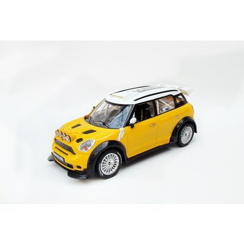 Машина радиоуправляемая DX Toys 1:24 BMW MINI COOPER WRC, желтая автомобильный ключ дистанционного управления datong wprld для bmw mini cooper r50 r53 315 434 мгц id73 pcf7931 7935 сменный умный ключ