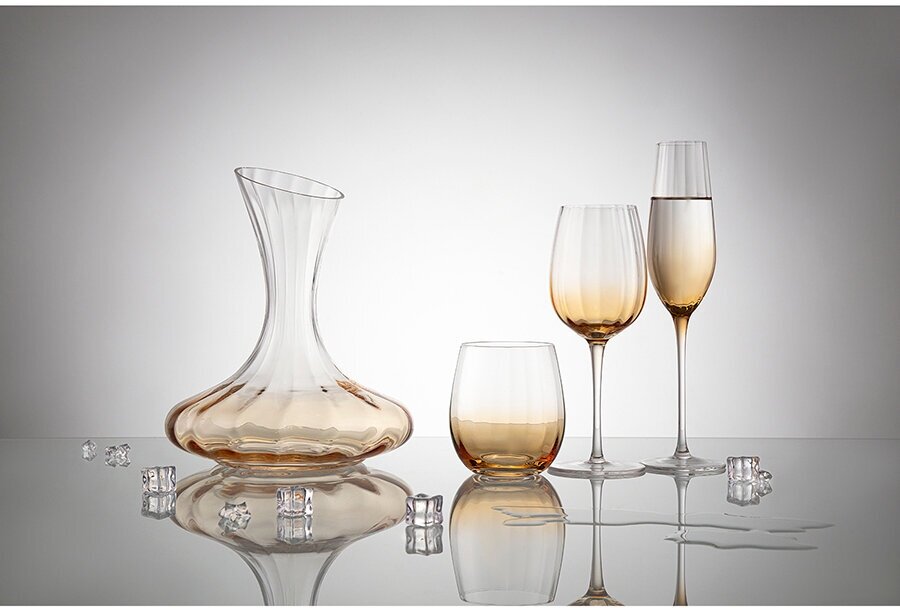 Набор бокалов для шампанского Liberty Jones Gemma Amber 225мл, 2шт - фото №2