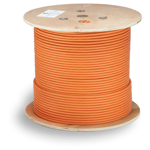 кабель cabeus utp 4p cat 6 solid lszh u utp cat 6 lszh 305 м оранжевый 7259c Кабель витая пара экранированная Cabeus STP-4P-Cat.6a-SOLID-IN-LSZH STP (U/FTP), категория 6a (10GBE), 4 пары, (23 AWG), одножильный (solid)