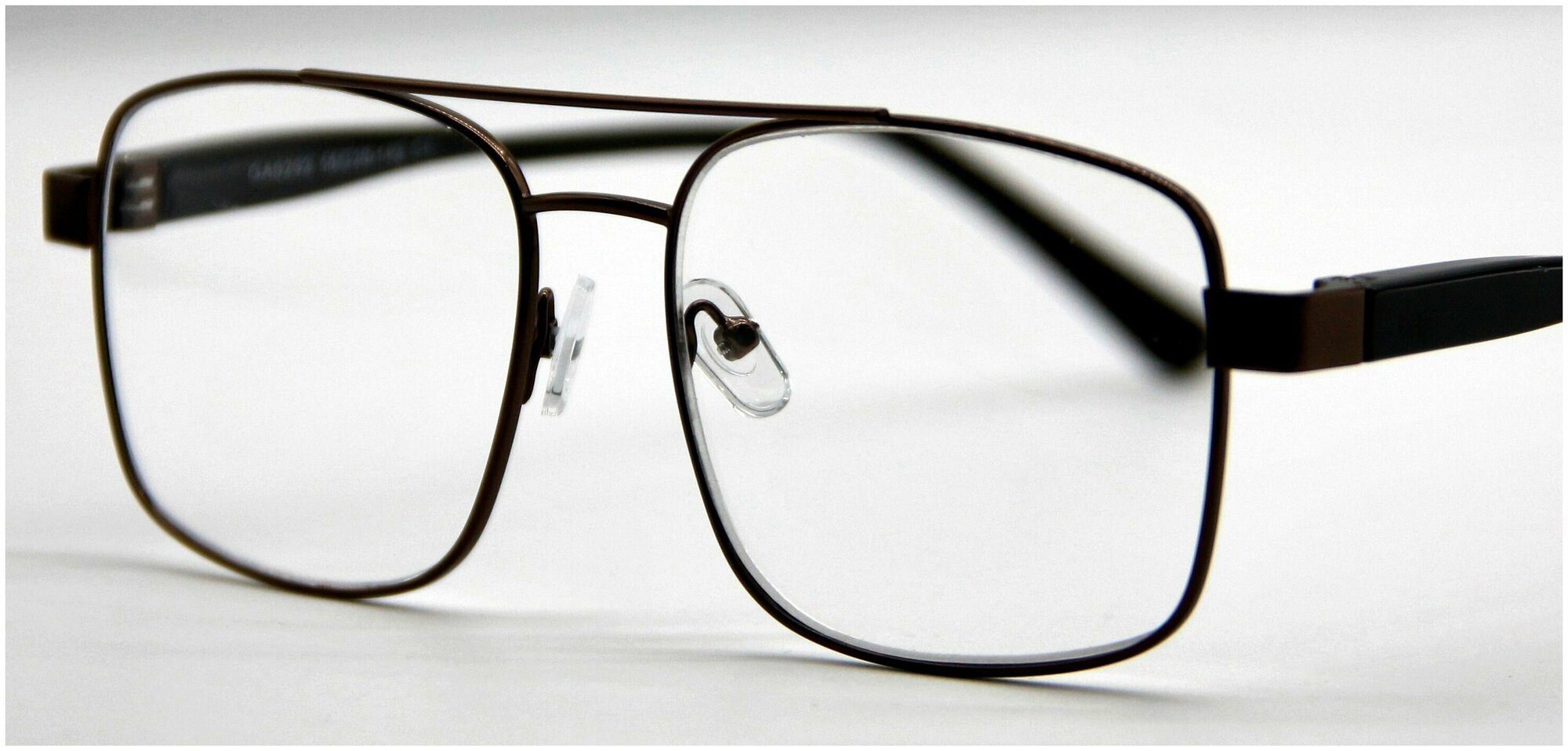 Готовые очки для зрения Marcello GA0292 C1 с диоптриями -2.5 /Мужские очки корректирующие/Флексовое крепление дужек/Оправа металл/Футляр в комплекте