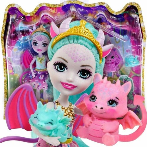 Игровой набор Энчантималс - Семья Дианны Дракон (Royal Enchantimals Deanna Dragon Family) кукла enchantimals большая кукла frh51 данесса оления