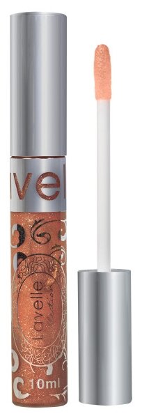LavelleCollection Блеск для губ Lip Gloss Silver, тон 42 коралловый искрящийся, 10мл