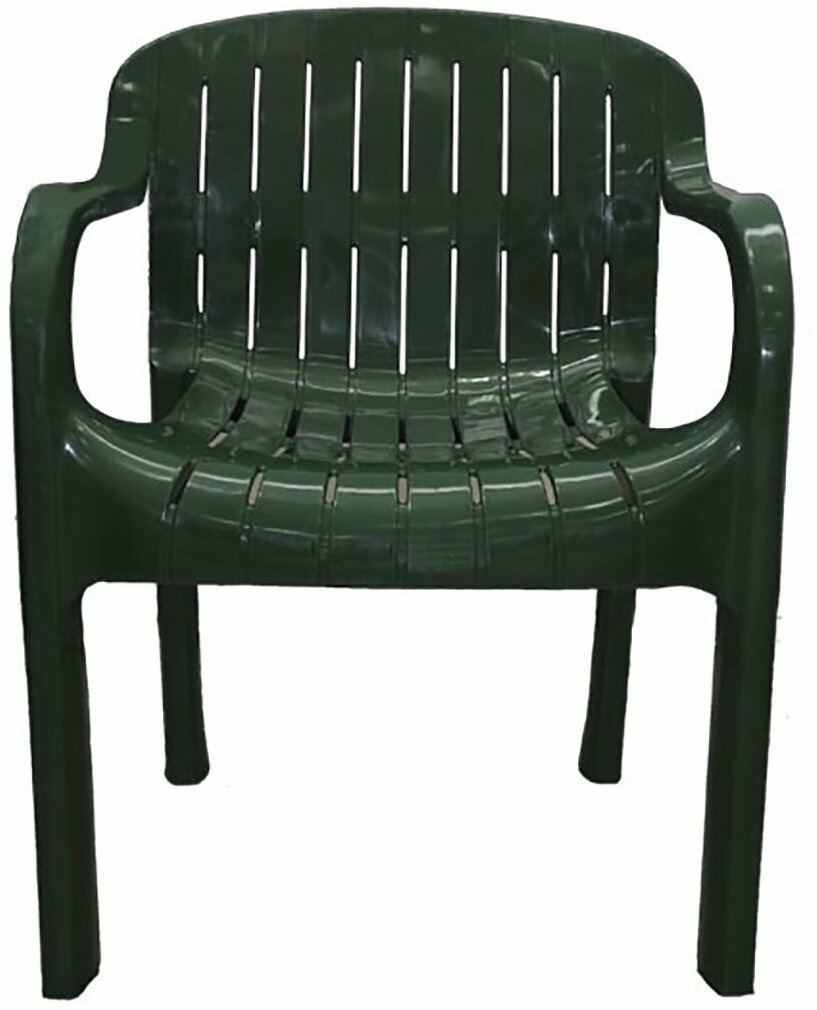 Кресло пластиковое Стандарт Пластик Летнее 81 x 48 x 61 см темно-зеленое