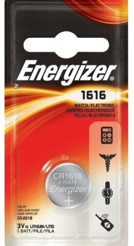 Батарейка CR1616 3В литиевая Energizer в блистере 1шт.