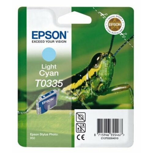 Картридж Epson C13T03354010, 440 стр, светло-голубой струйный картридж epson t5435 c13t543500 light cyan уценка