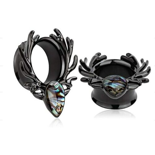 Комплект серег, кристалл, размер 12 мм, черный