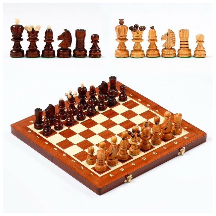 Шахматы польские Madon Жемчуг, 405 х 405 см, король h-85 см, пешка h-5 см