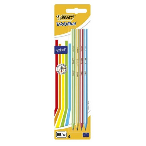 Карандаши Unitype чернографитные BIC Evolution Stripes - (10 шт)