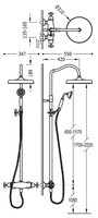 Душевая стойка TRES Monoclasic 24219502LV