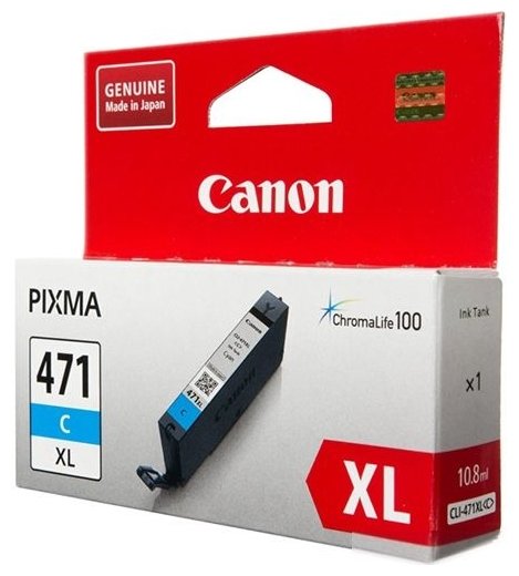 Картридж Canon CLI-471C XL (0347C001), блистер, 715 стр, голубой