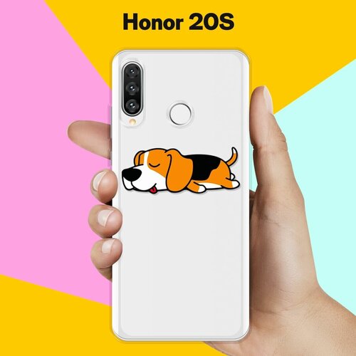 Силиконовый чехол Уставший бигль на Honor 20s силиконовый чехол уставший бигль на honor 8a