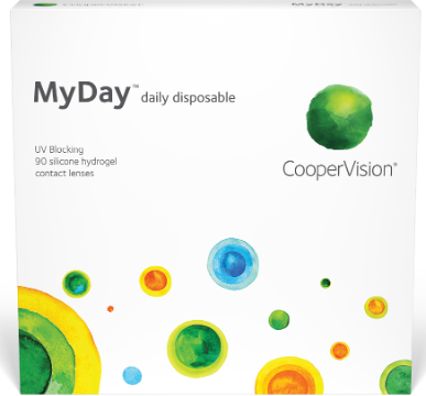 "Контактные линзы CooperVision MyDay Daily Disposable (90 линз) -3.75 R 8.4, однодневные, прозрачные"